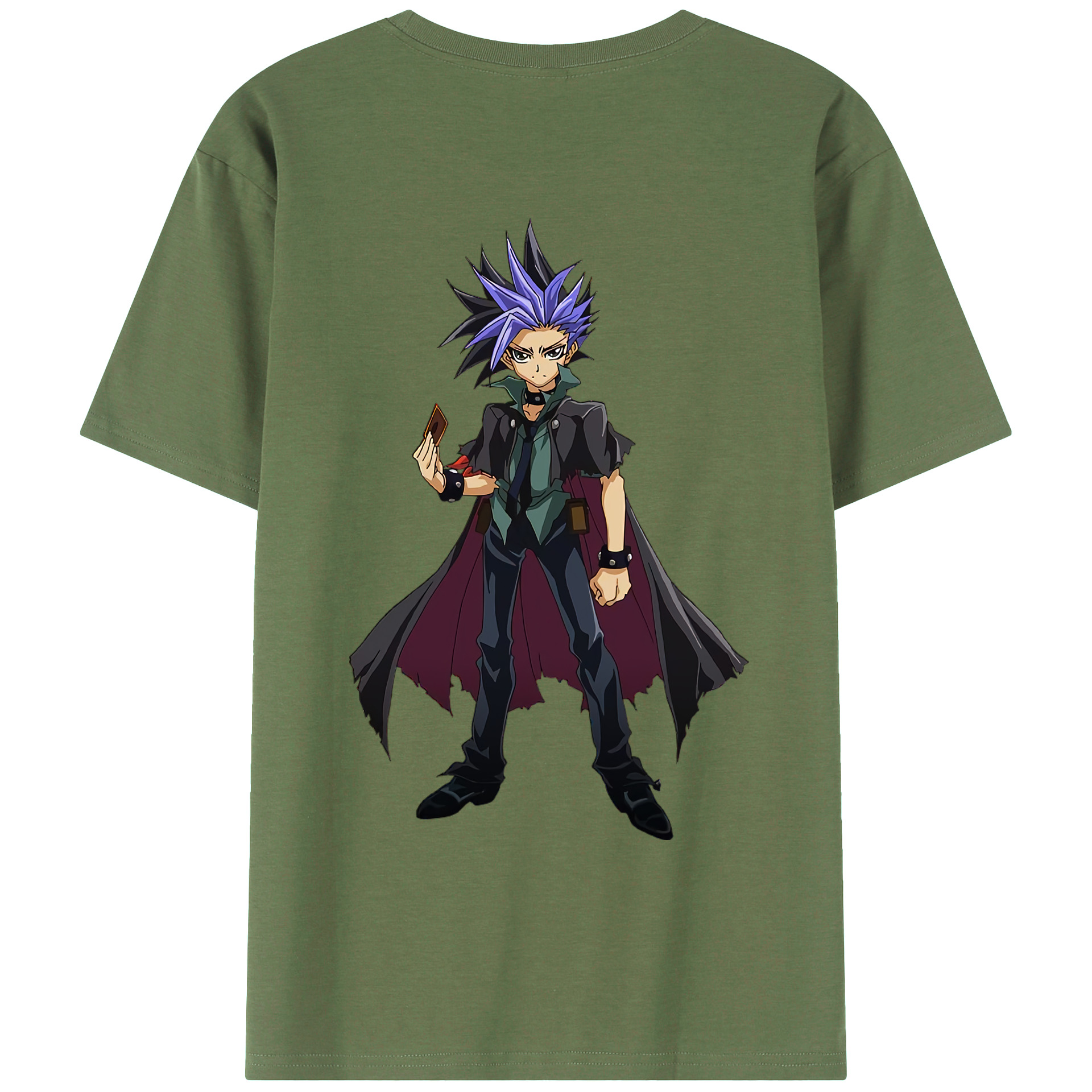 （画像用） 遊☆戯☆王 Yu-Gi-Oh! 綿100％ メンズ半袖Tシャツ（バックプリント） 通気性